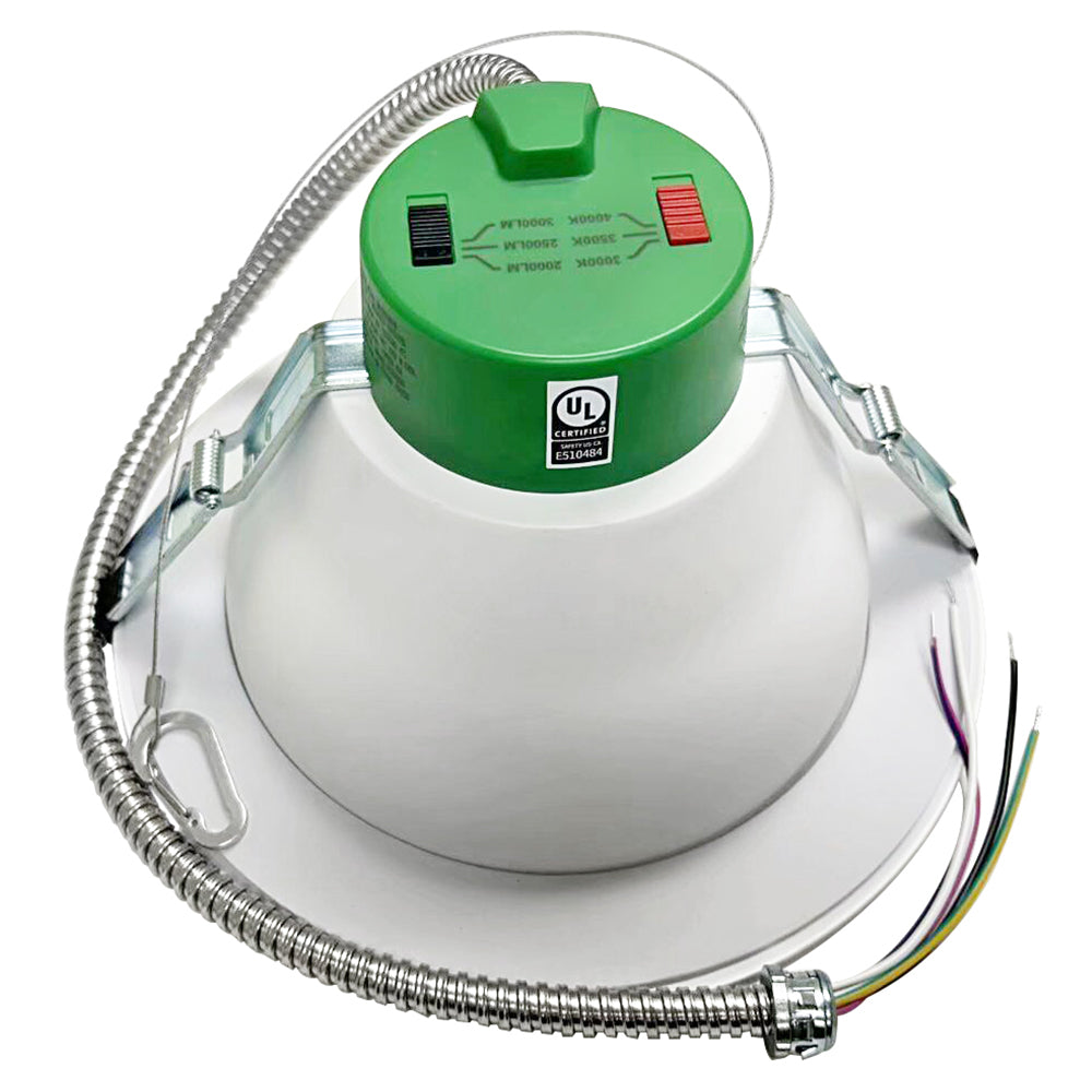 9.5 Inch Selectable LED Commercial Downlight WSD-9.5CDL202532W27-33540K-JA8-W