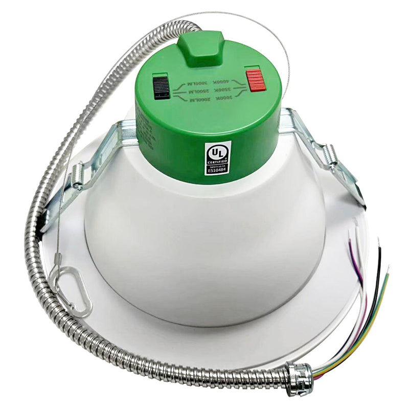 8 Inch Selectable LED Commercial Downlight WSD-8CDL101522W27-33540K-JA8-W