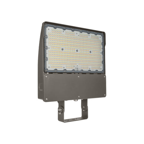 EXTREME | LED Flood Light | Adj Wattage 125W/150W/200W/250W | 42500 Lumens | Adjustable CCT 4000K-5000K-5700K | 120-277Vac | Yoke Mount | Bronze Housing | IP65 | UL & DLC Listed