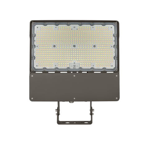 EXTREME | LED Flood Light | Adj Wattage 125W/150W/200W/250W | 42500 Lumens | Adjustable CCT 4000K-5000K-5700K | 120-277Vac | Yoke Mount | Bronze Housing | IP65 | UL & DLC Listed