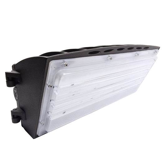 120W LED Semi Cutoff Wall Pack Light for indoor/outdoor use, featuring a robust design and high lumen output.