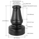 5 inch Decorative Aluminum Bases Cover For Round Light Pole WSD-DBR5-D17H27-D