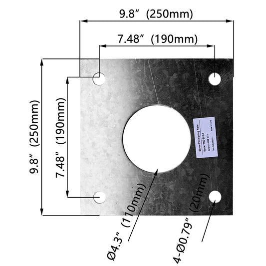 Screw Positioning Plate For Steel Square Light Poles