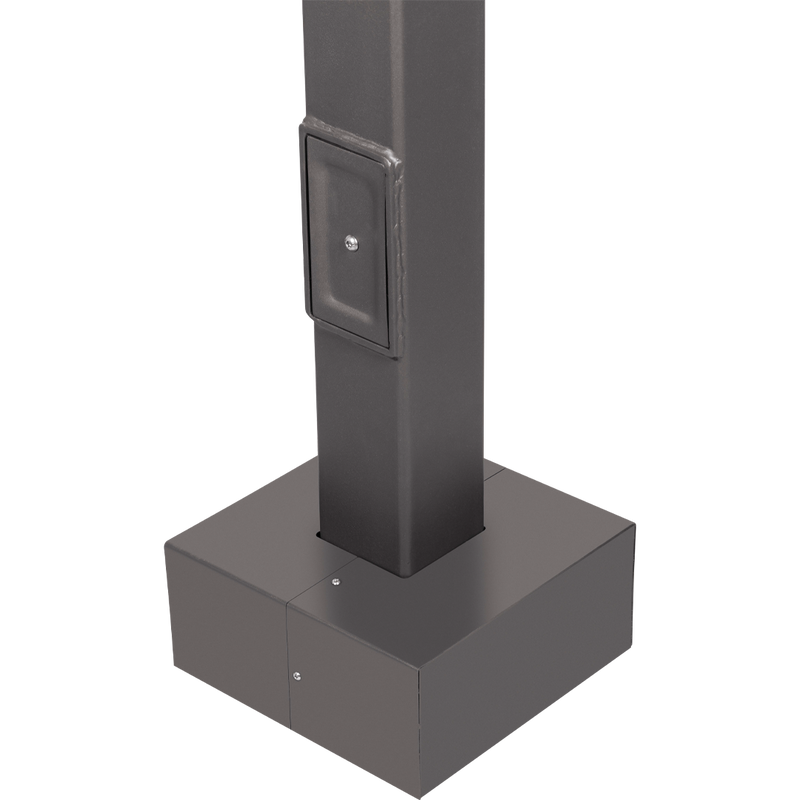 Straight Square Pole - 10' Steel 4