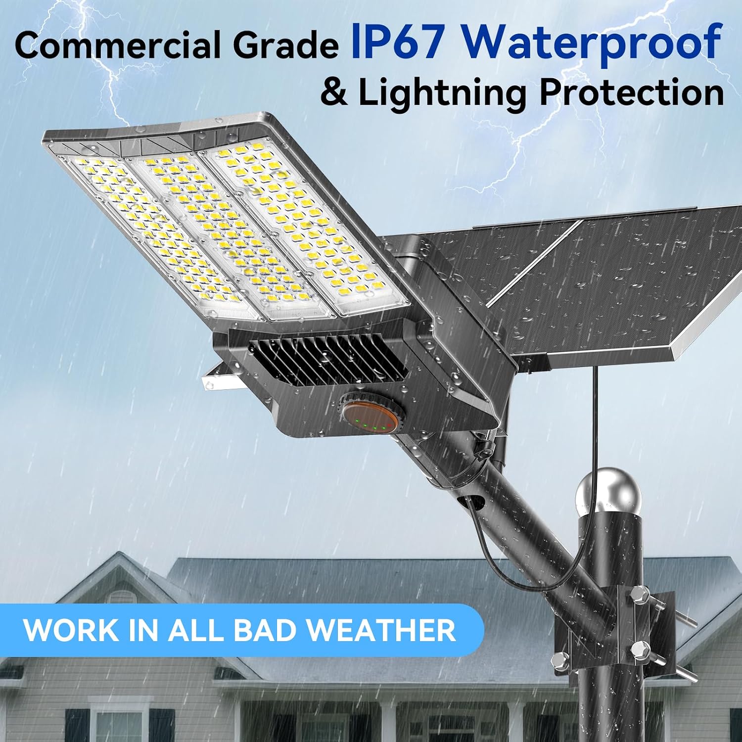 Commercial Solar Area Light Pole/Wall Mount