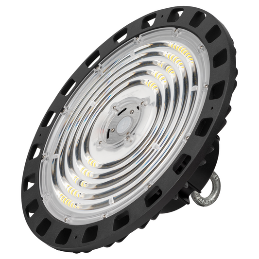 150W LED UFO High Bay Light, 5000K, AC120-277V, WSD-UFO15W27-50K-B-H-G2 for wide industrial use.