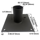 180° Wall Mount Bracket with 2-3/8" O.D. Tenon WSD-ADP2.5-180L3.9-D