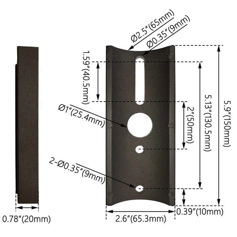 Round Bar Adapter for Arm Mount WSD-ARM-BAR-D