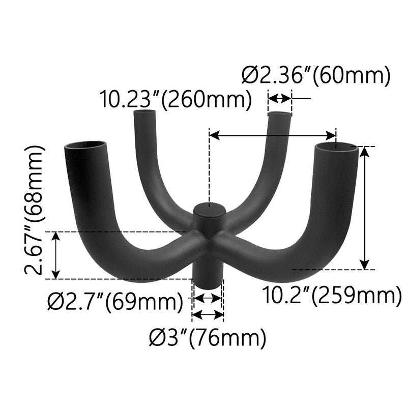 90° Quad Bullhorn WSD-RB2.5QD90-D