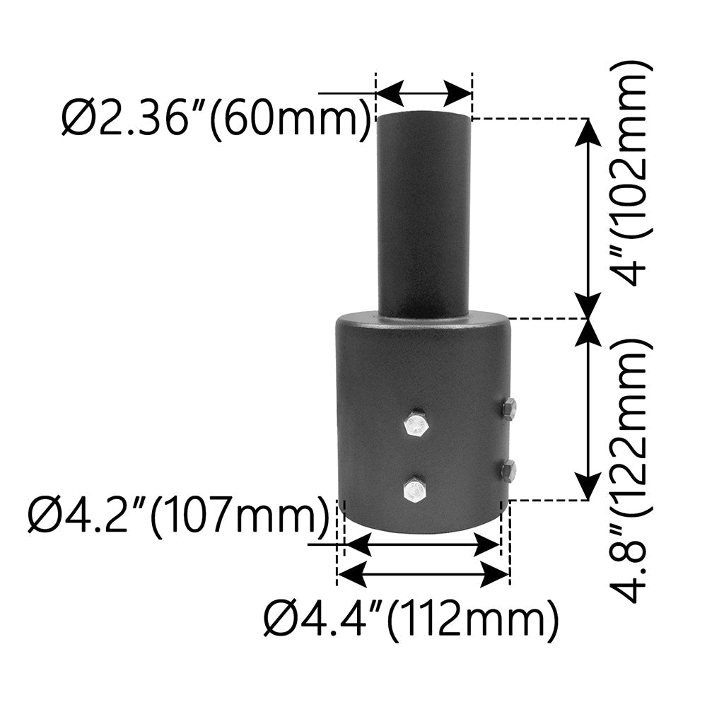 Round Tenon Adaptor 4 inch WSD-VT4-D