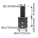 Round Tenon Adaptor 4 inch WSD-VT4-D