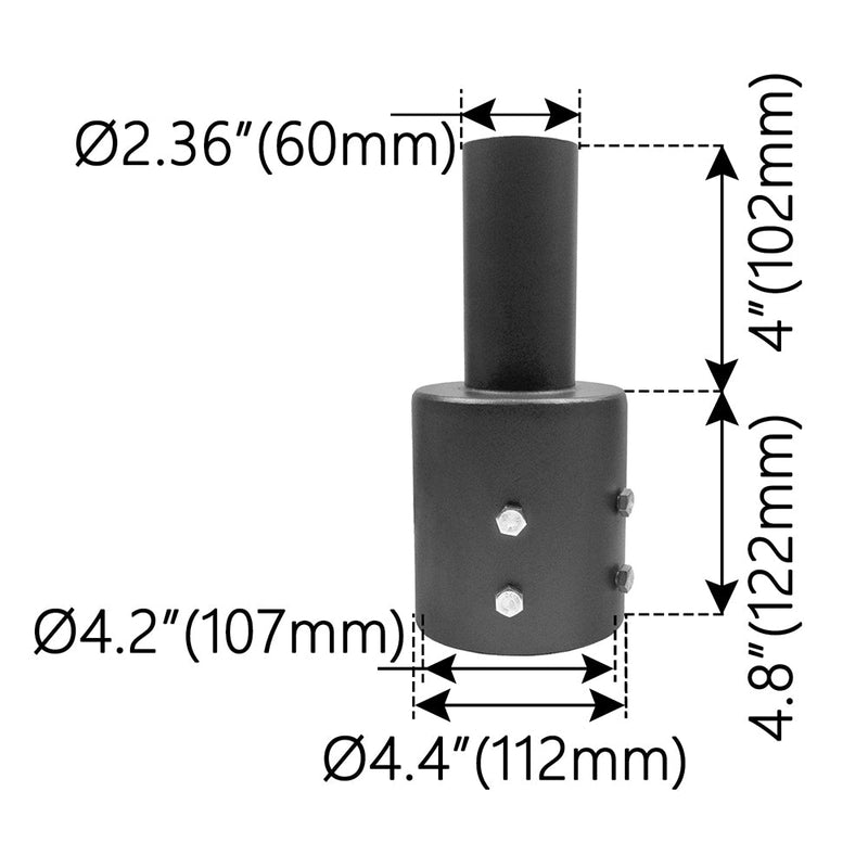 Round Tenon Adaptor 4 inch WSD-VT4-D