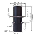 Insert Round Pole Adaptor 5 inch to 3 inch Tenon WSD-VTR5-D