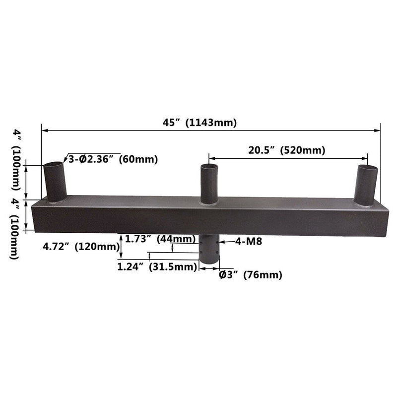 Low Profile Bullhorn with 3 Tenons WSD-VTS4R-3T-D