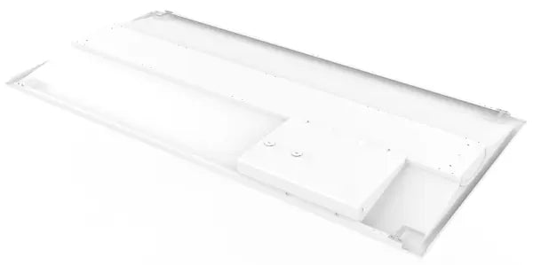 Image of a 2FT X 4FT LED Troffer Light with adjustable wattage (30/40/50W) and CCT (3500/4000/5000K), white finish.
