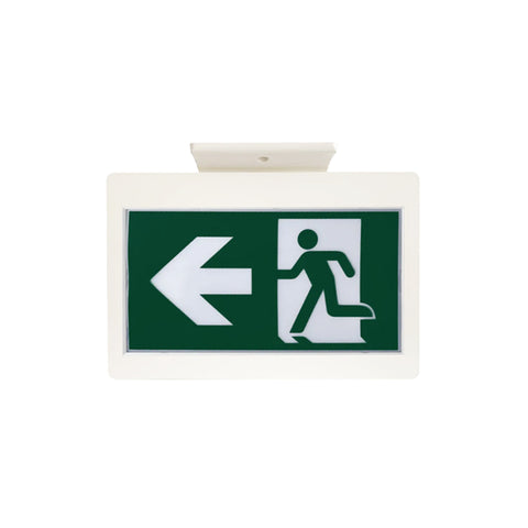 H3 | LED Running Man Safety Exit Sign | 3.5W | 6000-7000K | Green | 120-347V | 3.6V 2000mAh Ni-Cd Battery | Single & Double Face | UL Listed - Lighting of Tomorrow 