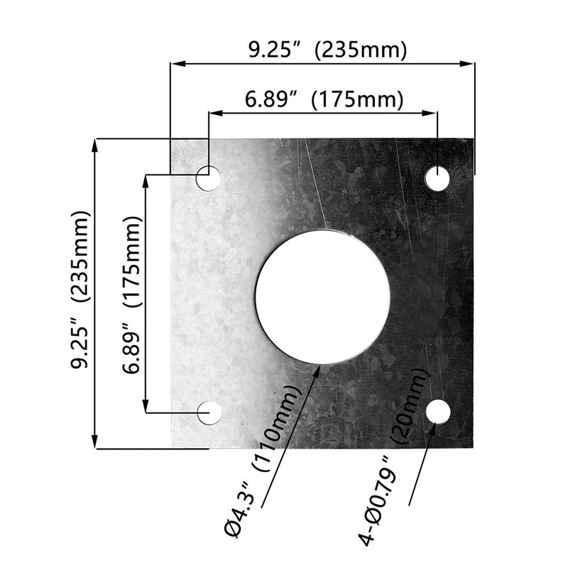 Screw Positioning Plate For Round Light Poles WSD-SPP235
