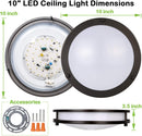 Bronze LED Flush Mount Ceiling Light - 10 inch - 17W - Dimmable - Lighting of Tomorrow 
