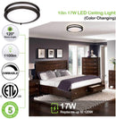 Bronze LED Flush Mount Ceiling Light - 10 inch - 17W - Dimmable - Lighting of Tomorrow 