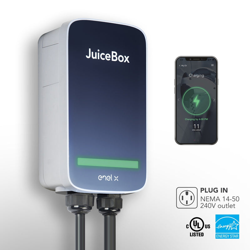 JuiceBox 32R Plug in (NEMA 14-50P) WiFi-enabled 32-Amp EVSE Home EV Charging Station