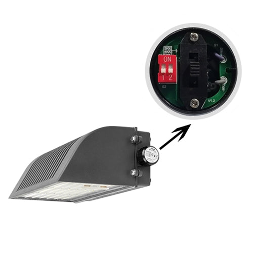 Tunable LED Full Cutoff Wall Pack Light With Photocell AC120-277V