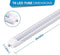 8FT LED Bulbs, CNSUNWAY LIGHTING 45W Single Pin LED Light Tube, 5400LM Super Bright , 6000K Cool White, Clear Cover, Ballast Bypass, 8 Foot LED Fluorescent Replacement Bulb