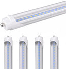 8FT LED Bulbs, CNSUNWAY LIGHTING 45W Single Pin LED Light Tube, 5400LM Super Bright , 6000K Cool White, Clear Cover, Ballast Bypass, 8 Foot LED Fluorescent Replacement Bulb