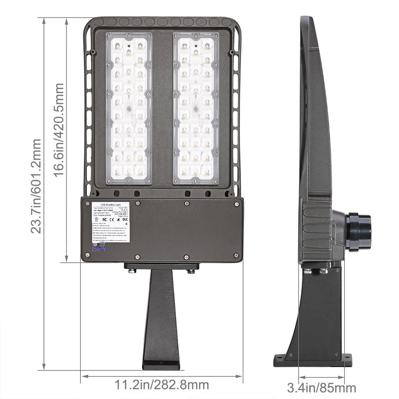 LED Shoebox Light with 5000K for Outdoor Street Area Lighting