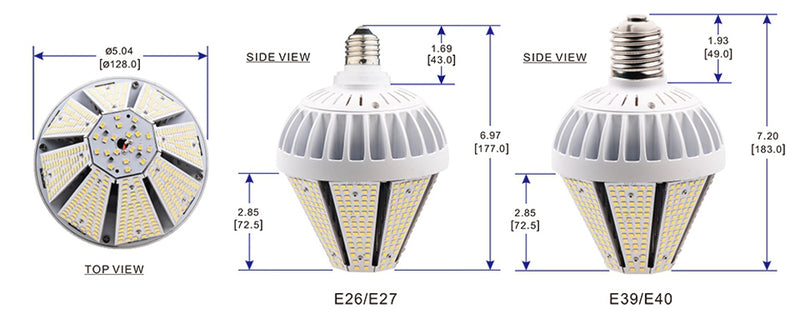 40W Corn Light Bulb 4,800 Lumens with ETL DLC Listed for Garden